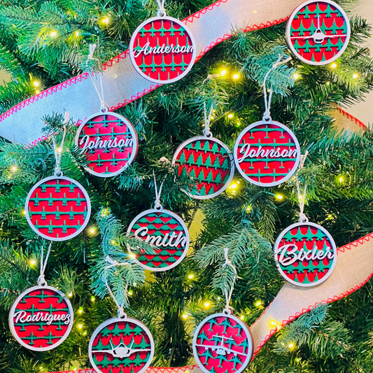 Jet Pattern Round Ornament