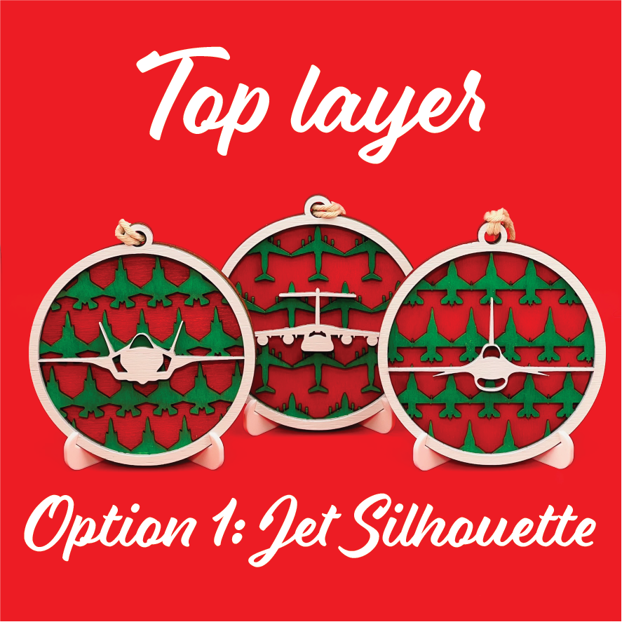 Jet Pattern Round Ornament