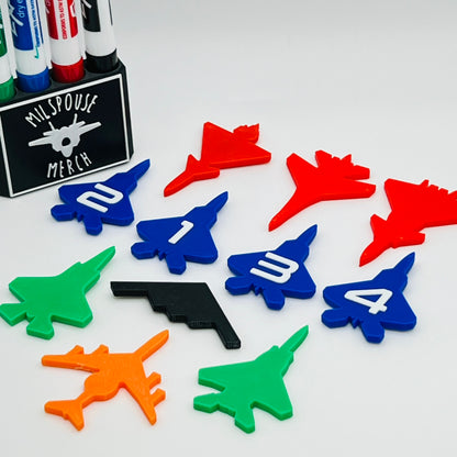 Fighter Jet Whiteboard Briefing Magnets