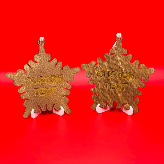 Jet Snowflake Ornament Add on: Engraving on Back