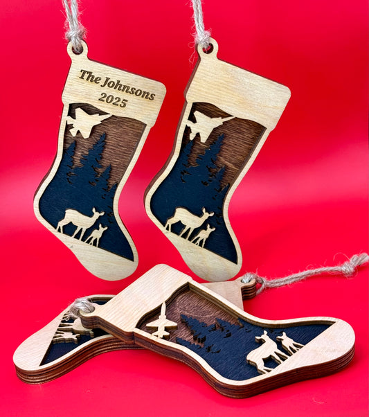 Jet Stocking Ornament