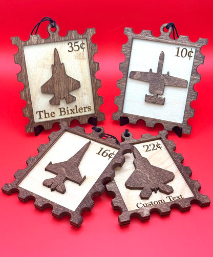Jet Postage Stamp Ornament