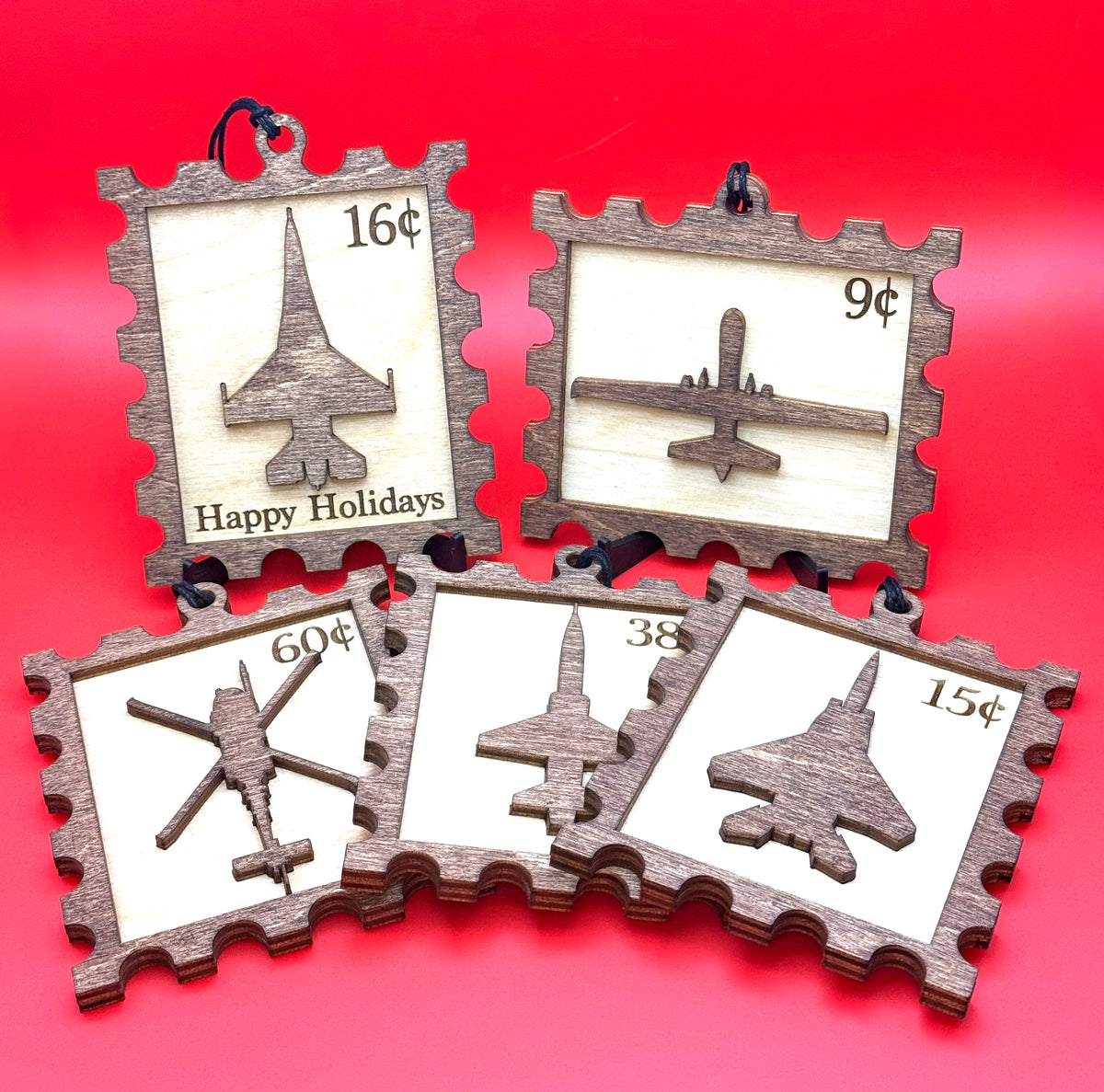 Jet Postage Stamp Ornament