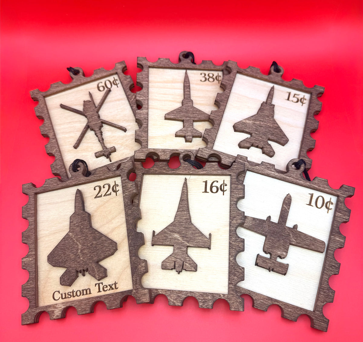 Jet Postage Stamp Ornament