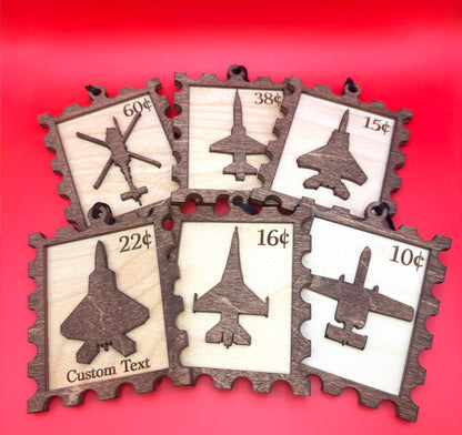 Jet Postage Stamp Ornament